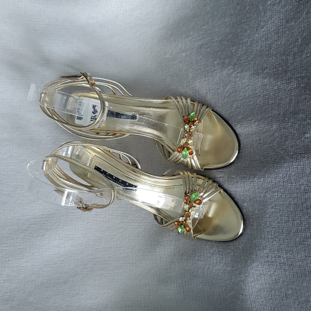 Laundry By Shelli Segal Gold Strappy Heels